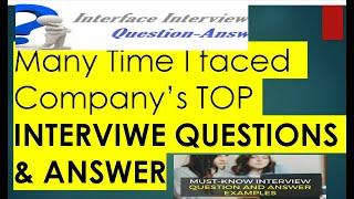 TOP 10 Company’S  INTERVIWE  QUESTIONS & ANSWER HINDI & ENGLISH