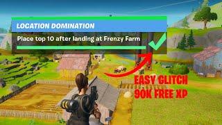 *GLITCH* Easiest way to complete Place top 10 after landing at Frenzy Farm in Fortnite Chapter 2