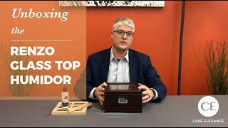 Unboxing the Popular Renzo Glass-Top Humidor by Case Elegance (Hydro System Version)