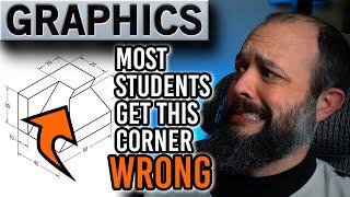 How to draw FRONT, TOP, and RIGHT side views by hand