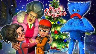 MERRY CHRISTMAS: HUGGY WUGGY Kidnapped MissT - Poppy Playtime Animation - Scary Teacher 3D |BuzzStar
