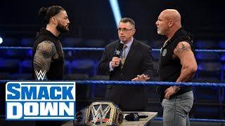Roman Reigns and Goldberg sign the dotted line: SmackDown, March 20, 2020