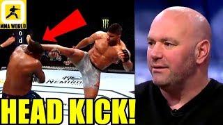 MMA Community Reacts to the come from behind TKO win in Alistair Overeem vs Walt Harris,Dana White