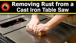 Removing Rust and Protecting a Cast Iron Table Saw Top