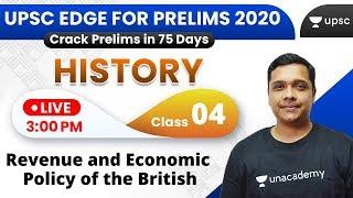 UPSC EDGE for Prelims 2020 | History by Pareek Sir | Revenue and Economic Policy of the British