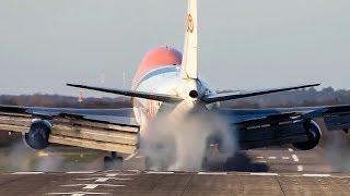 TOP 10 HARD LANDINGS - AIRBUS A380, BOEING 747, ANTONOV AN124 ... (HD)