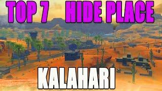 Top 7 hide place in New map|| Kalahari map hide palace || Free fire new bug and hide place