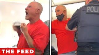 Drunk guy freaks out on American Airlines flight
