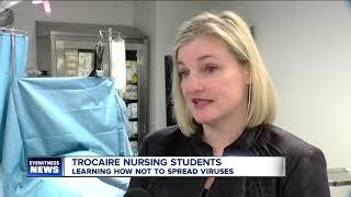 Nursing students train not to spread viruses &amp; infectious diseases