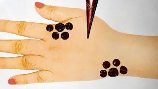 Easy Trick hand mehndi with Dots | Mehndi for Beginners | mehndi designs