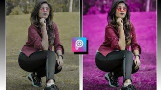 Picsart Background Colour Change || Picsart Moody Purple Editing || Titu Editz