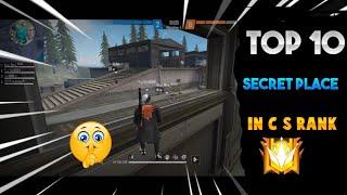 TOP 10 SECRET PLACE IN CS RANK MATCH ||TOP 5 SECRET PLACE IN FREE FIRE