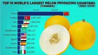 Top 10 world's largest Melon Producing countries ( 1960 - 2019 )