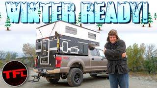 Below Freezing? No Problem! Here's How This Slide-In Truck Camper Handles The Winter Weather!