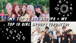 My Top 25 Boy groups & Top 10 Girl Group (late updated mid july 2020)