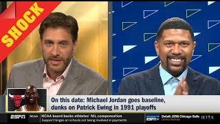 Jalen Rose "stunned" Top 10 Disrespectful NBA Dunks: No.1 Scottie Pippen over Patrick Ewing |ESPN SC