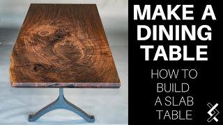 How To Make a Live Edge Slab Table - How To Woodworking