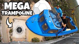 BOAT Vs. WORLD’S STRONGEST TRAMPOLINE from 45m!