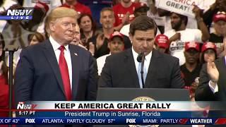 "WELCOME HOME TO FLORIDA": Trump details friendship ahead of FL Gov. Ron DeSantis at rally