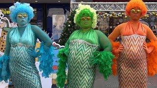 Colourful Drag Act Pose At Street Performance Festival