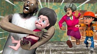 Granny Kidnapped MissT's Daughter - Nick and Tani Rescue - Scary Teacher 3D | BuzzStar