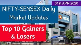 Nifty Sensex Daily Market Updates | Stock Market Top 10 Gainers & Losers | 01st April 2020