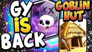 TOP LADDER with GOBLIN HUT GRAVEYARD CONTROL - CLASH ROYALE