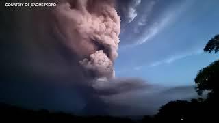 Timelapse of Taal volcanic activity from Laurel, Batangas