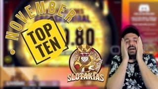Top 10 Wins Of The Month/ November - SLOTAKIAS