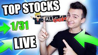 TOP STOCKS TO WATCH LIVE: Short Squeezes, Penny Stocks + MORE [1/31]