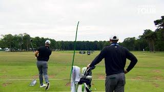 Jon Rahm's range session in Scotland with Toptracer