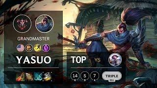 Yasuo Top vs Fiora - NA Grandmaster Patch 10.3