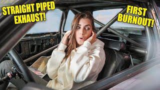 SALVAGED LS SWAPPED G-BODY'S FIRST BURNOUT BREAKS CAR + STRAIGHT PIPED EXHAUST, FULL CAGE AND MORE!