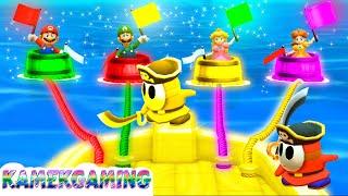 Mario Party The Top 100 MiniGames Mario vs Luigi vs Peach vs Daisy Gameplay