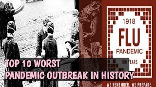 TOP 10 WORST PANDEMIC HISTORY OUTBREAK,FLU,VIRUS,AIDS,PLAGUE,COVID-19