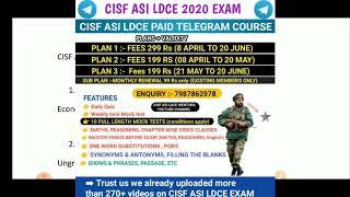 CISF ASI LDCE 2020 | ENGLISH | TOP 10 ONE WORD SUBSTITUTIONS IN HINDI