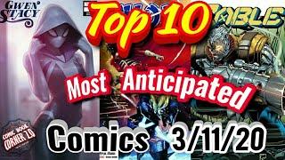 TOP 10 Most Anticipated Comic Books 3/11/20