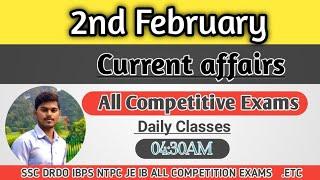 2 February Current affairs 04:30 AM !! GK 10 Quiz !! VK STUDY PLATFORM