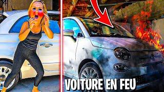 PRANK JE METS LE FEU A LA NOUVELLE VOITURE DE MA COPINE ! *ELLE S’ÉNERVE GRAVE*