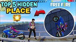 FREE FIRE TOP 5 NEW HIDDEN PLACE || HIDDEN PLACE IN BERMUDA MAP || RKG ARMY