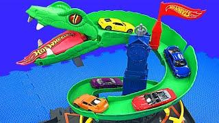 Hot Wheels Cobra Crush Play Set & More Compilation Teaching Colors & Numbers Video for Kids