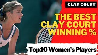 CLAY COURT | BEST WINNING PERCENTAGE (%) | Top 10 Women's Players | Chris Evert ?