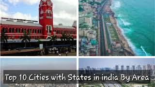 Top 10 Biggest cities with States Bt Area