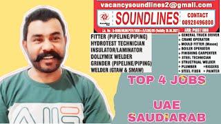 BEST 4 JOBS UAE SAUDIARAB BEST INDIA TRAVEL AGENT
