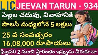 "2020 లో మీ పిల్లలకు బంగారం లాంటి పాలసీ"LIC NEW JEEVAN TARUN POLICY FULL DETAILS తెలుగులో...