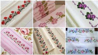 top class Cross Stitch hand embroidery border design patterns for table Mats table runners