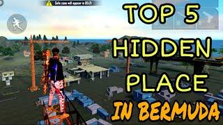 TOP 5 HIDDEN PLACE IN FREE FIRE IN BERMUDA 2021 | RANK PUSH TIPS AND TRICKS IN FREE FIRE 2021