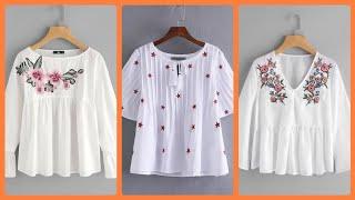 amazing and stylish hand embroidery   summer top design for different ideas latest collection