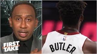 Stephen A. weighs in on the NBA forcing Jimmy Butler to change his nameless jersey | First Take