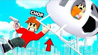 ESCAPING WITH CHOPON HELICOPTER USING ROBLOX HACKS